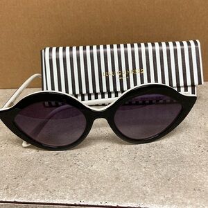 Lulu Guinness sunglasses L145  Black and white with coordinating case Never worn